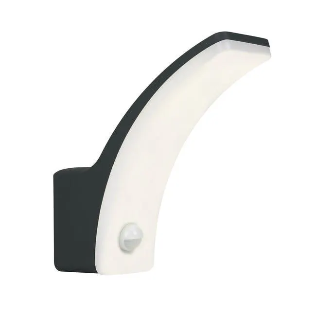Applique LED moderno da esterno LAKKO grigio IP44, con sensore di movimento luce bianco naturale 1500 lumen, INSPIRE