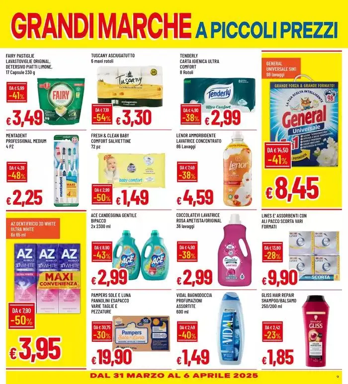 GALASSIA BUONO SPESA 20% + GRANDI MARCHE SC.FINO 50% da 26 marzo a 6 aprile di 2025 - Pagina del volantino 9
