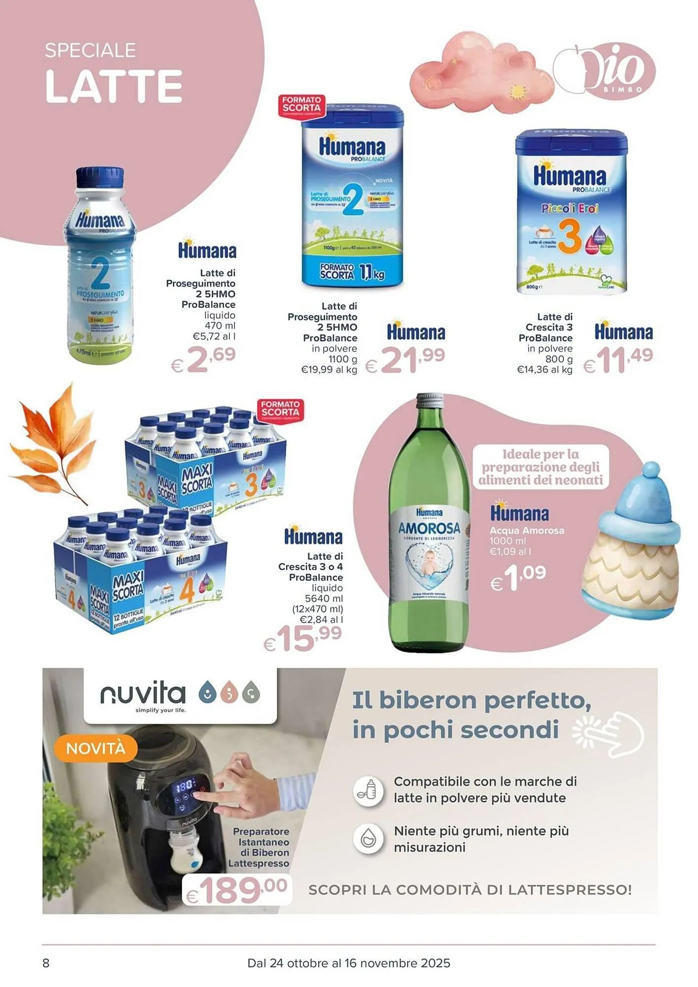 Volantino Io Bimbo da 24 ottobre a 16 novembre di 2025 - Pagina del volantino 8