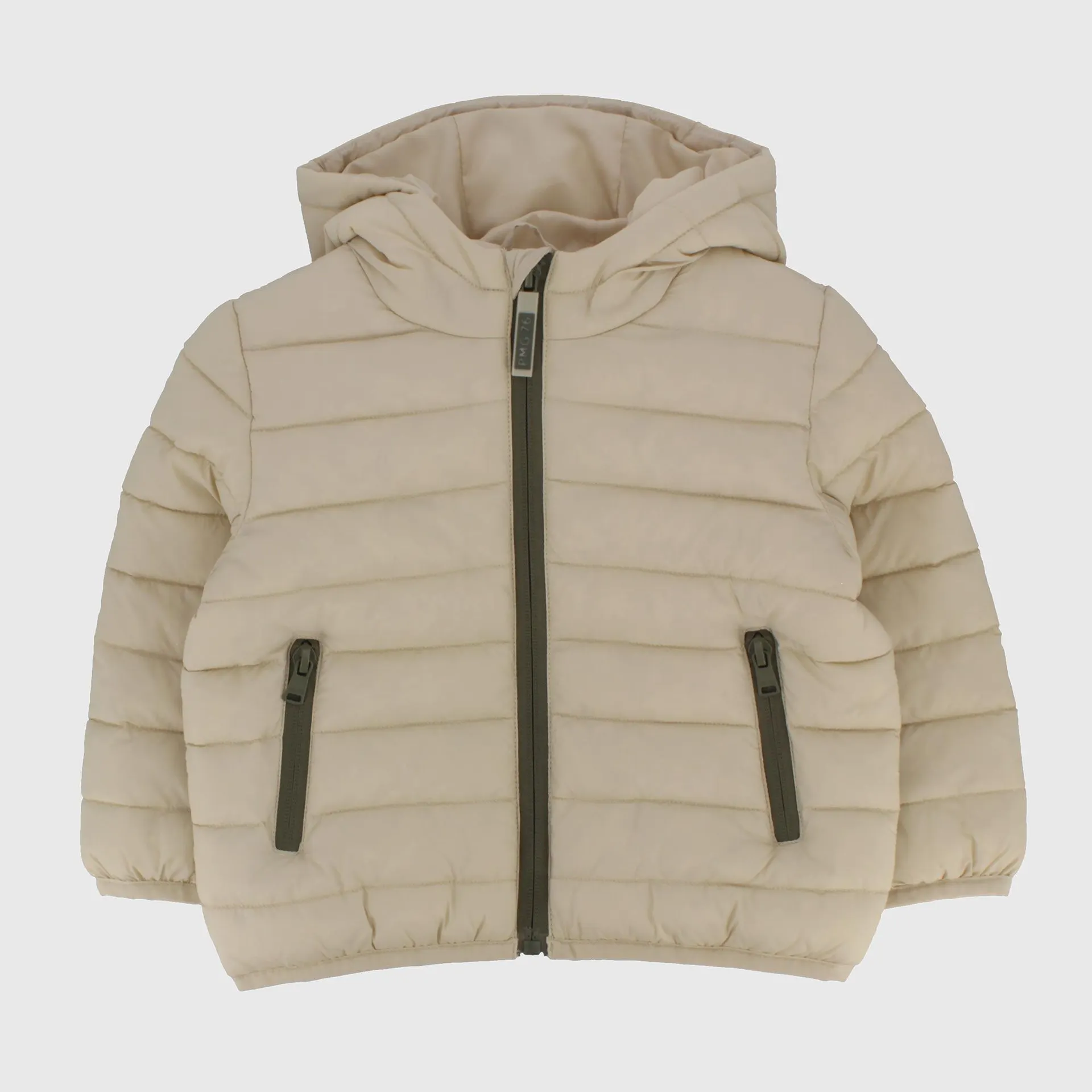 Trapuntina in nylon con cappuccio da Bambino, BEIGE