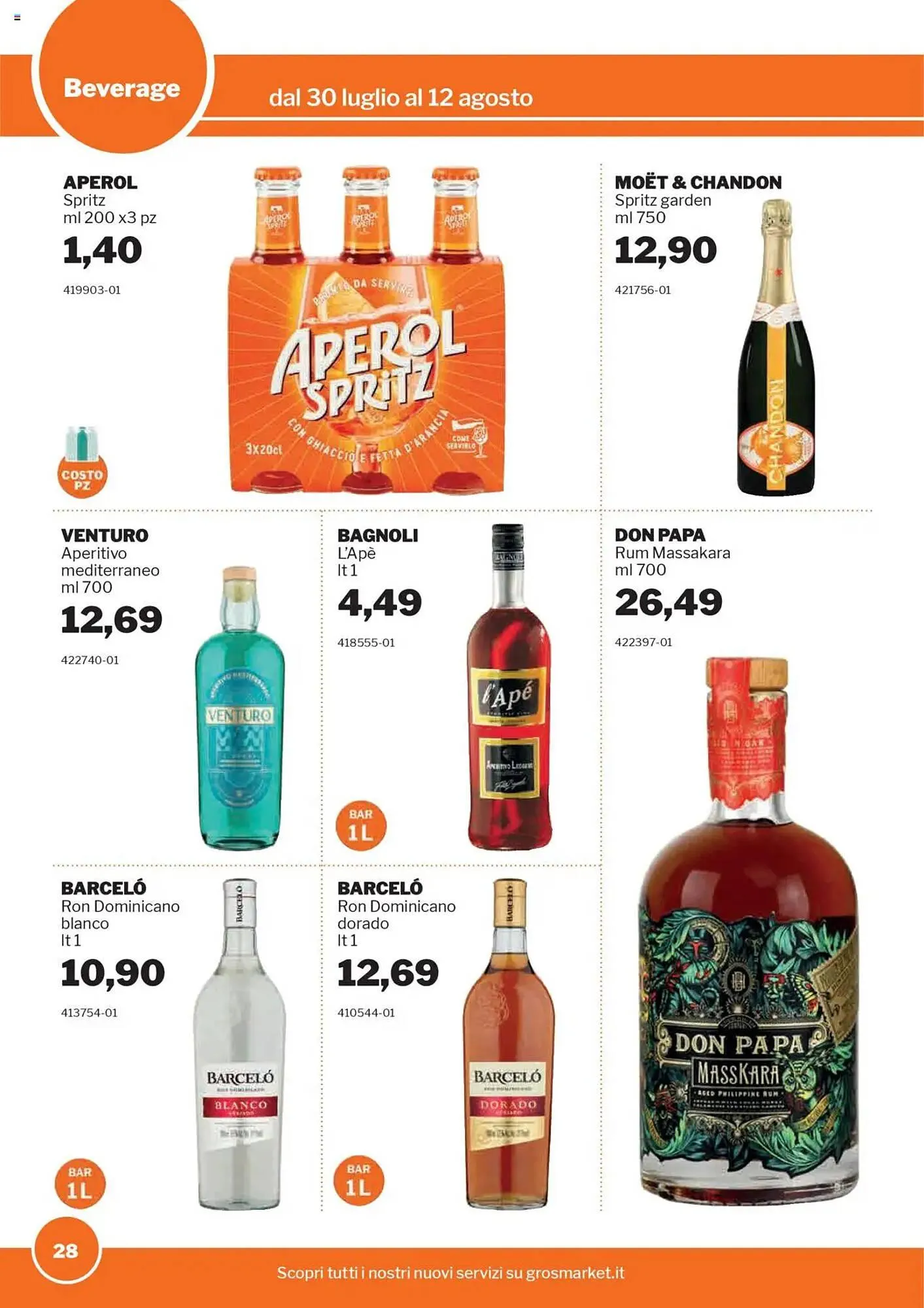 Volantino GrosMarket da 30 luglio a 12 agosto di 2025 - Pagina del volantino 28