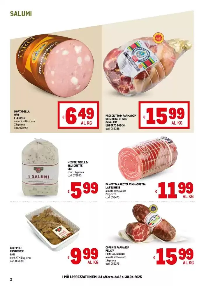 Sapori d'Italia -Emilia da 3 aprile a 30 aprile di 2025 - Pagina del volantino 2