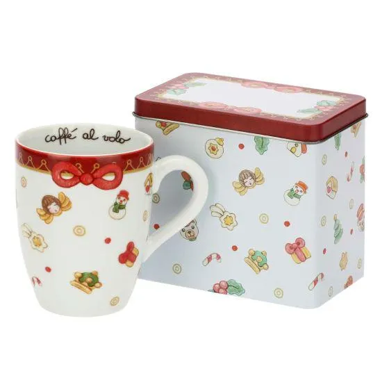 Mug con scatola in latta Magico Natale