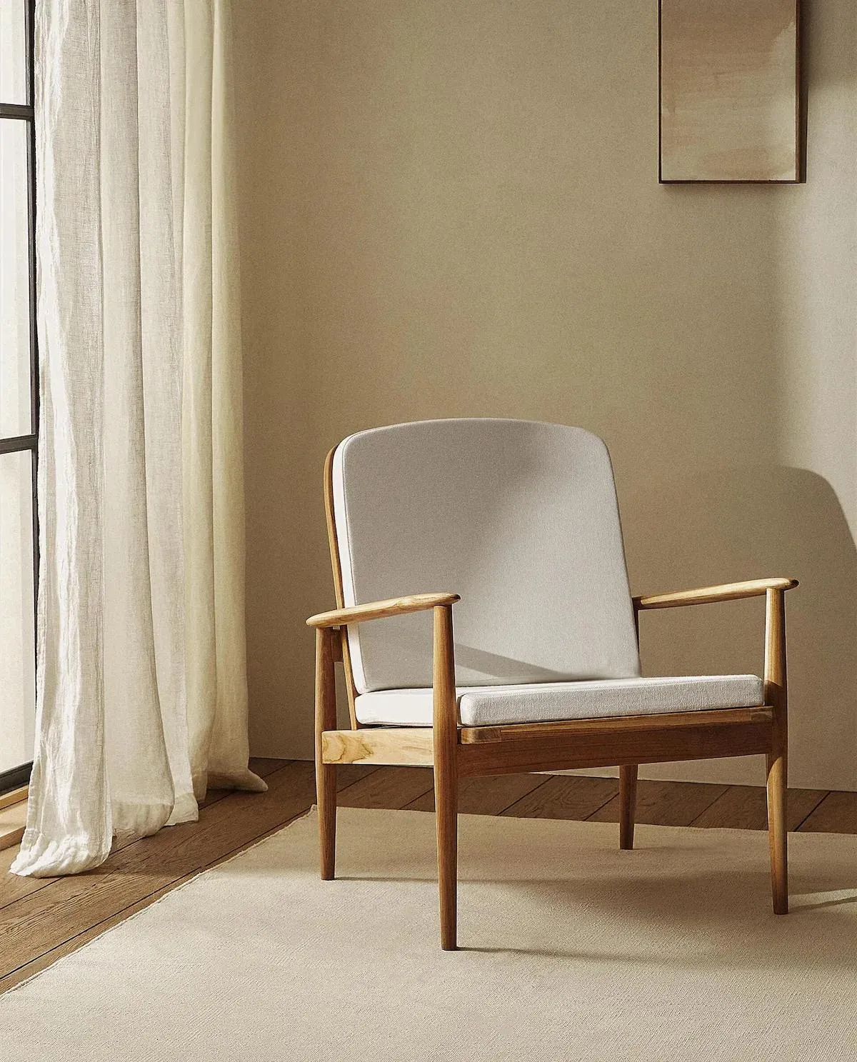 POLTRONA IN TEK E RATTAN