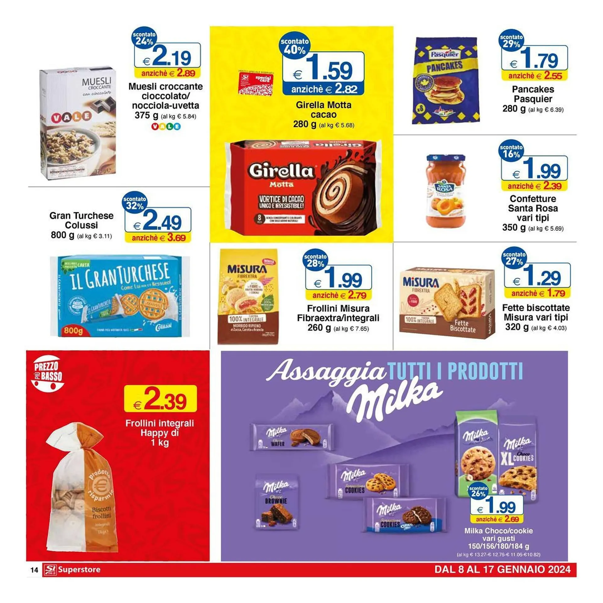 Volantino Sì con te Superstore da 8 gennaio a 17 gennaio di 2024 - Pagina del volantino 14