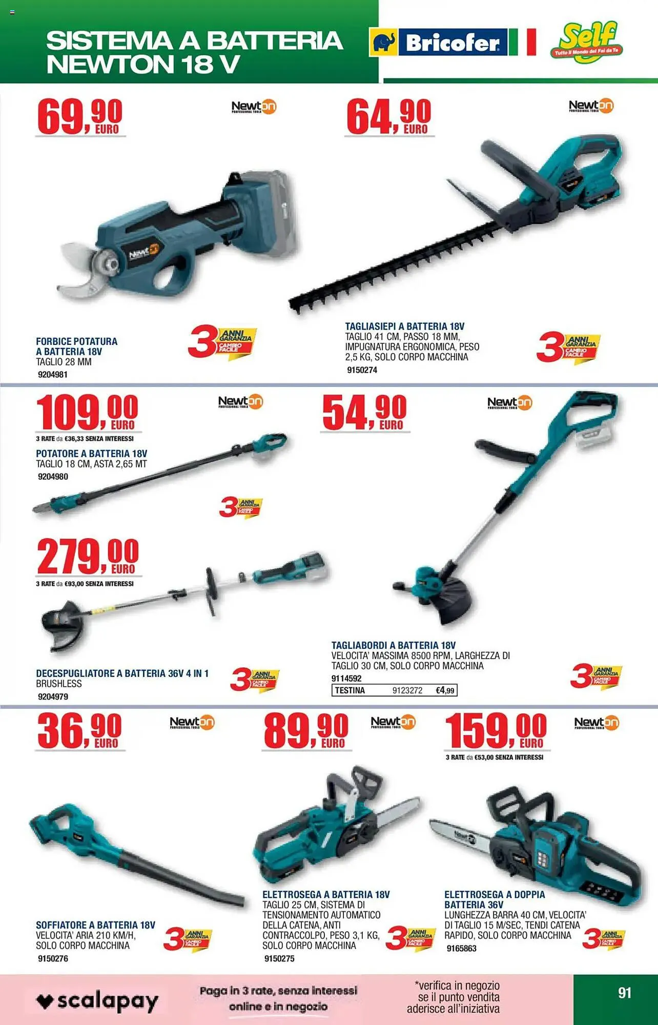 Volantino Bricofer da 27 maggio a 30 settembre di 2025 - Pagina del volantino 91
