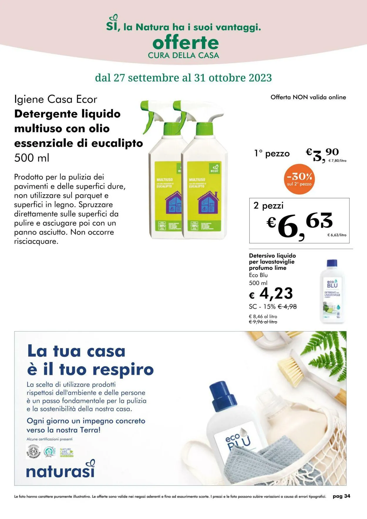 NaturaSì da 1 ottobre a 31 ottobre di 2023 - Pagina del volantino 34