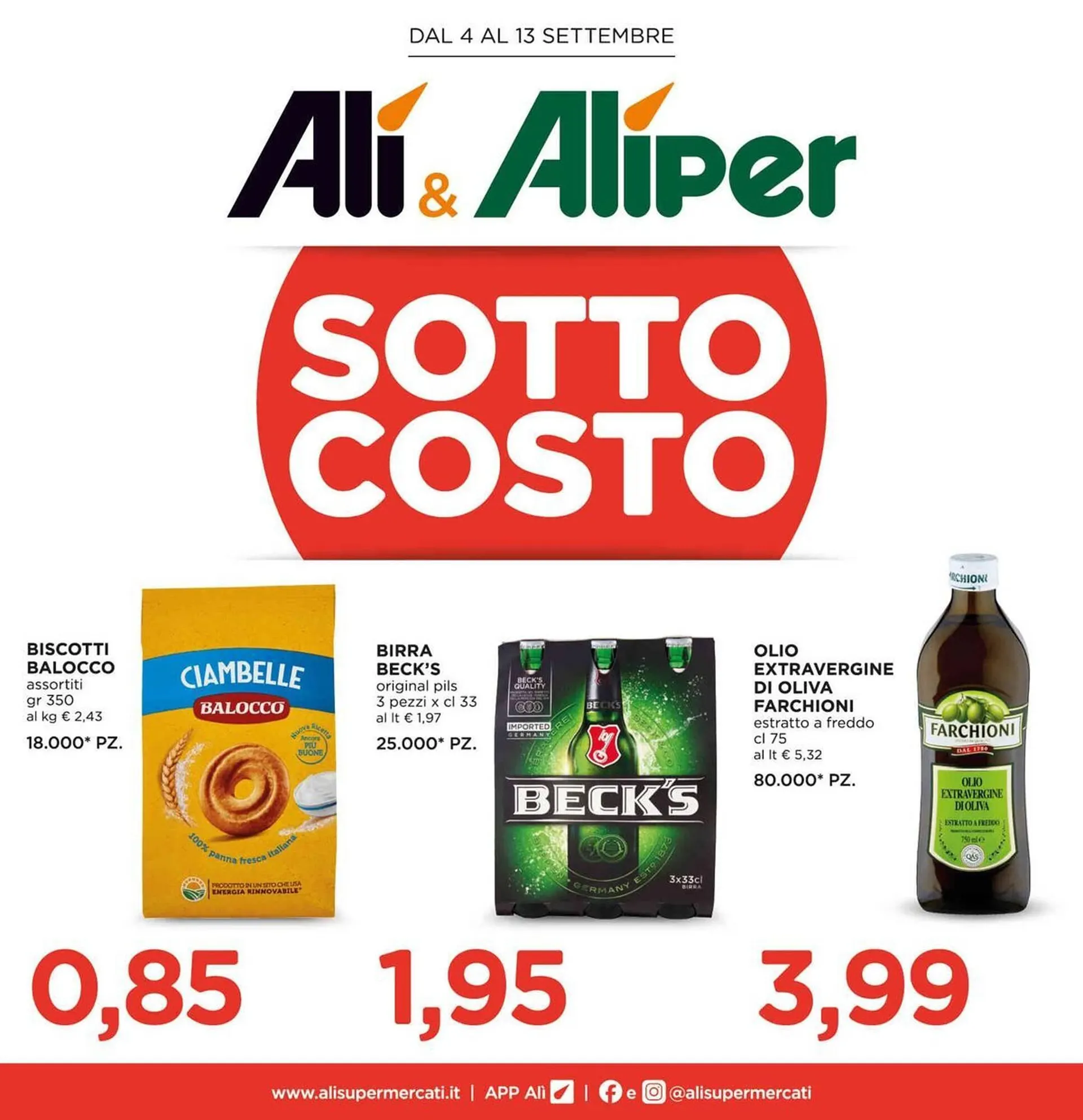 Volantino Alì Supermercati da 4 settembre a 14 settembre di 2025 - Pagina del volantino 1