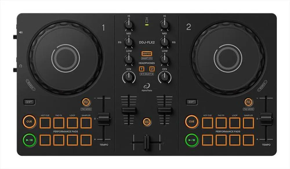ALPHATHETA - Controller Rekordbox/Serato/Djay 2 Canali DDJ-FLX2-Nero
