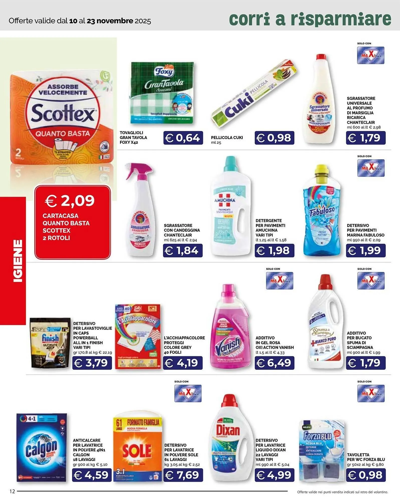 Volantino Maxisconto da 10 novembre a 23 novembre di 2025 - Pagina del volantino 12