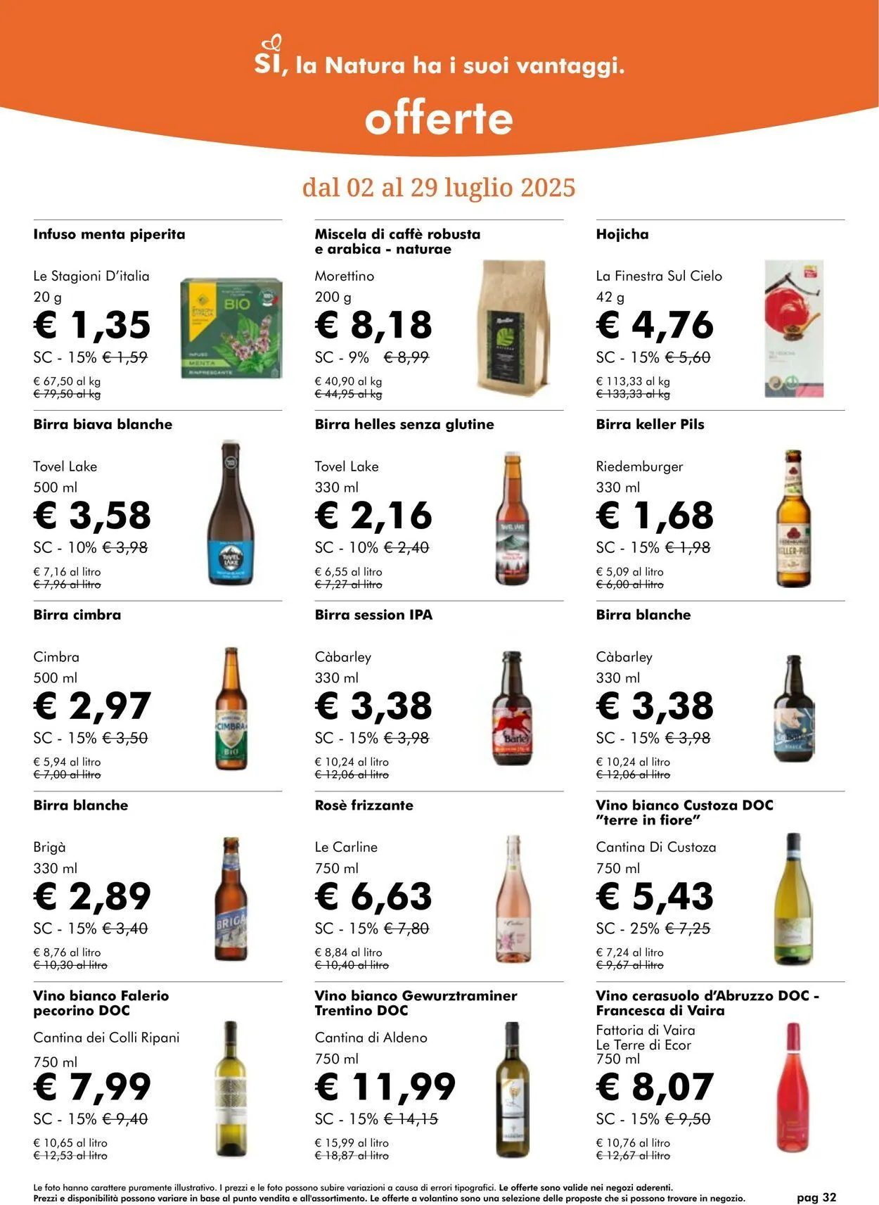 Natura Sì Volantino attuale da 31 luglio a 14 agosto di 2025 - Pagina del volantino 32