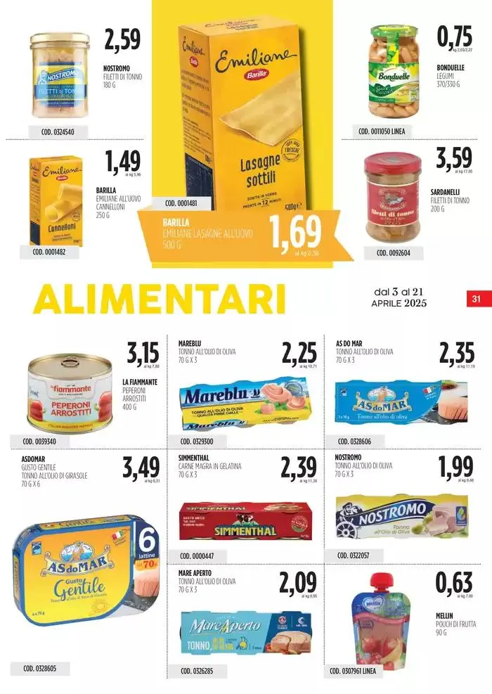 Offerte Carico Cash & Carry da 3 aprile a 21 aprile di 2025 - Pagina del volantino 31