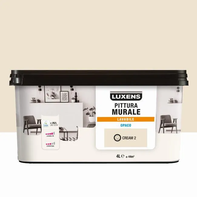Pittura per interni lavabile, LUXENS Opaca beige cream 2 opaco, 4 L Vedi i dettagli del prodotto