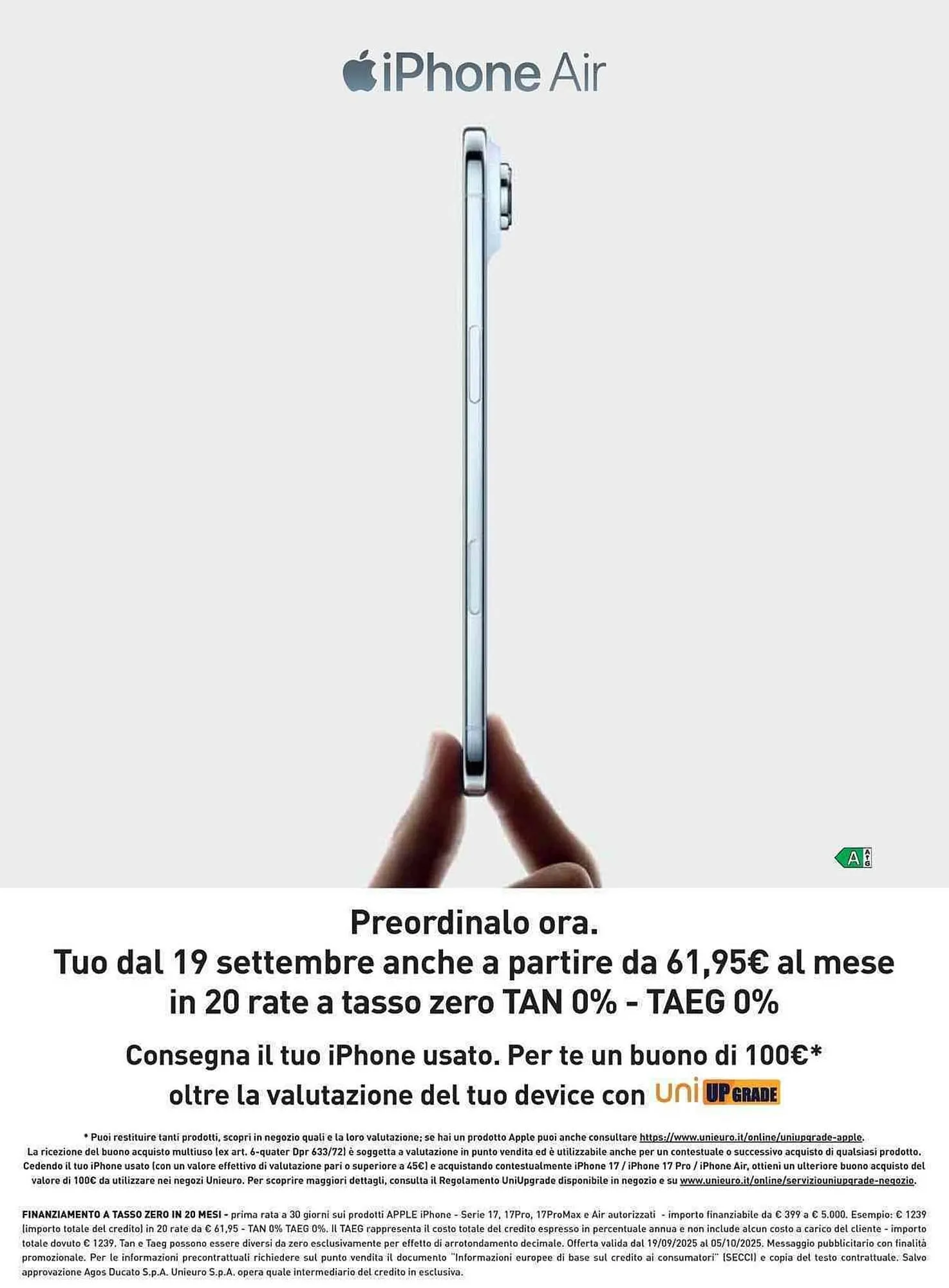 Volantino Unieuro da 17 settembre a 3 ottobre di 2025 - Pagina del volantino 47