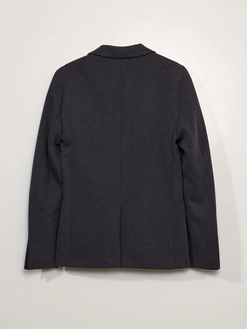 Giacca da completo in maglia piqué - GRIGIO