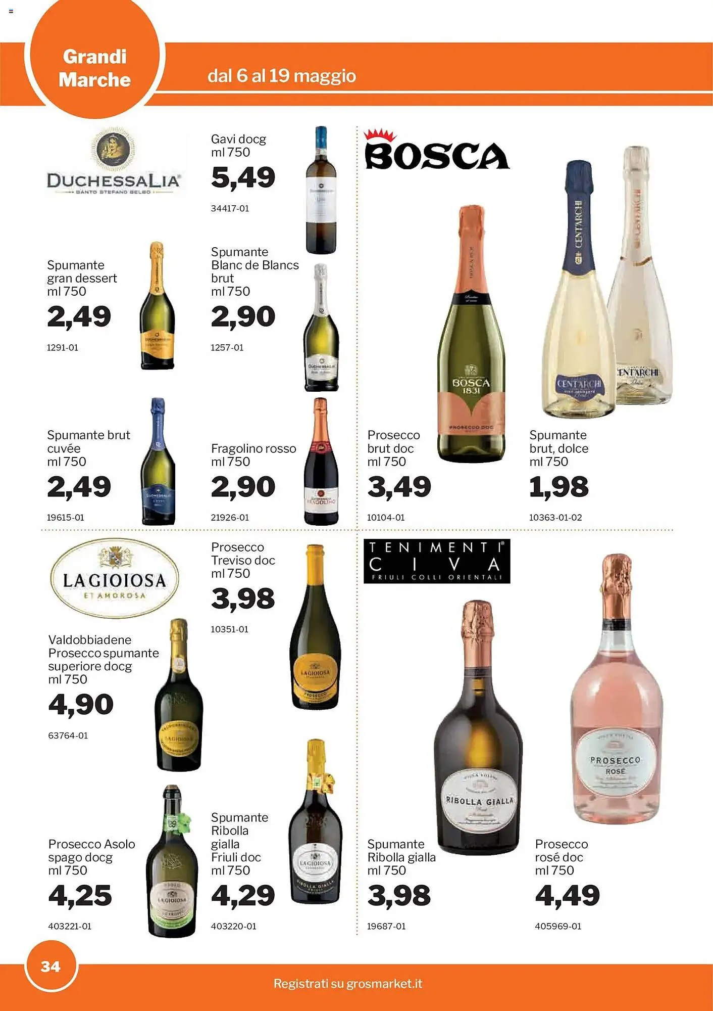 Volantino GrosMarket da 6 maggio a 19 maggio di 2026 - Pagina del volantino 34