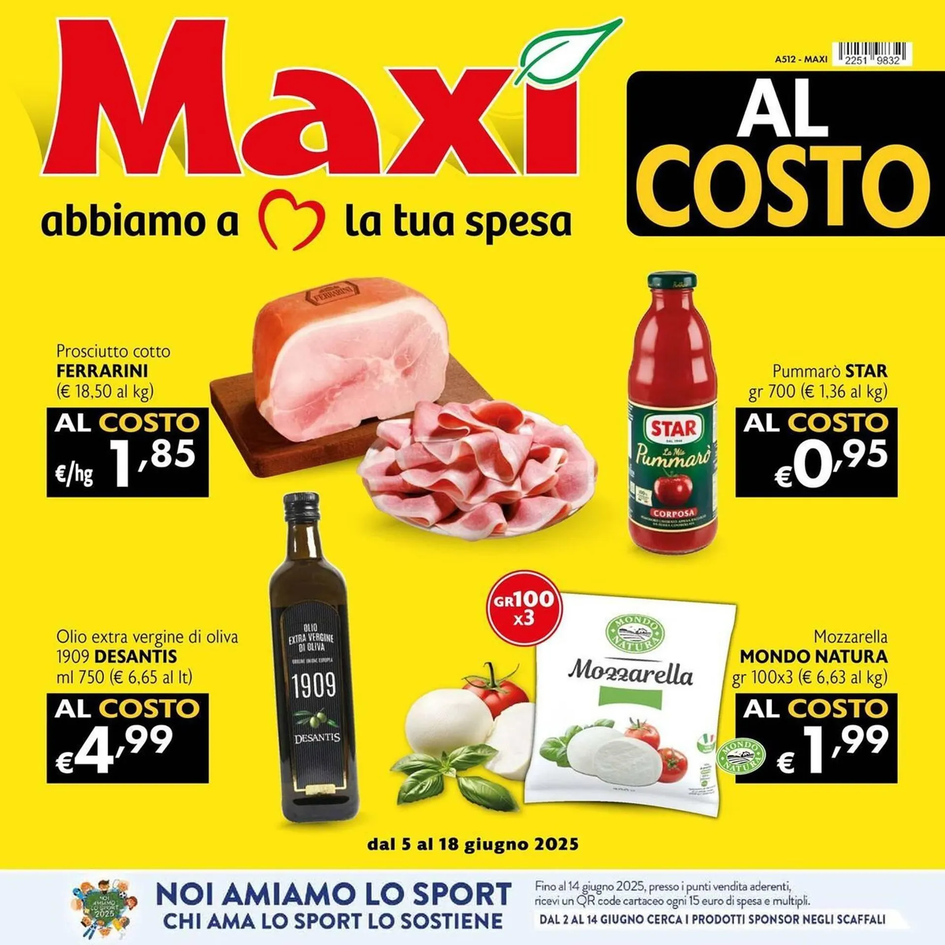Volantino Maxi Supermercati da 5 giugno a 18 giugno di 2025 - Pagina del volantino 1