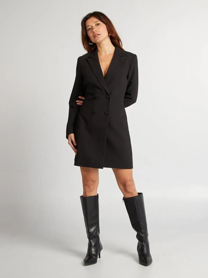 Vestito corto tailleur - nero