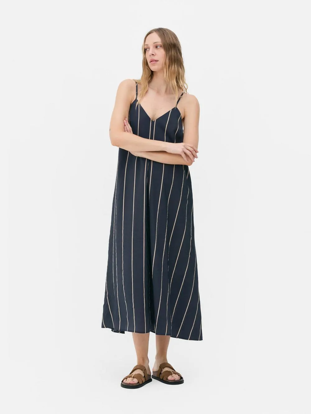 Gestreiftes „The Edit“ Trapezkleid