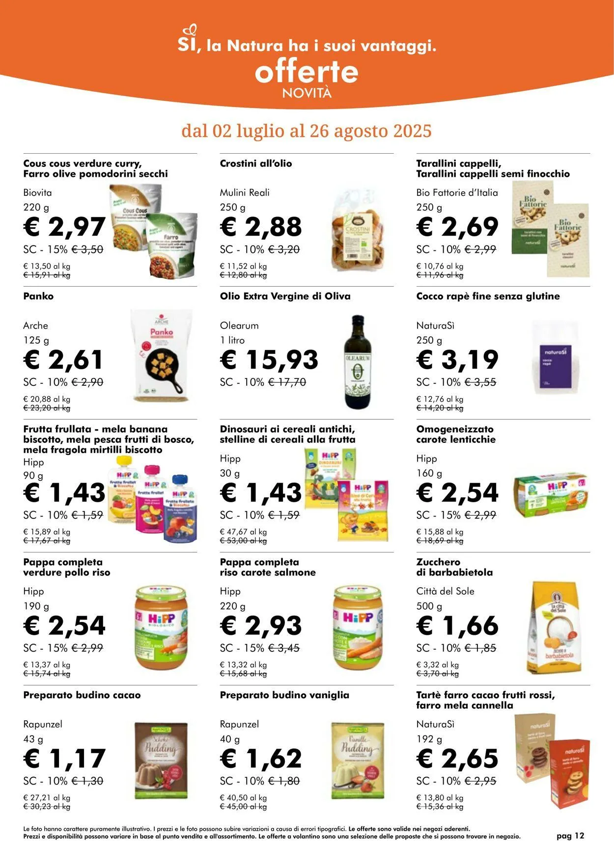 Natura Sì Volantino attuale da 31 luglio a 14 agosto di 2025 - Pagina del volantino 12