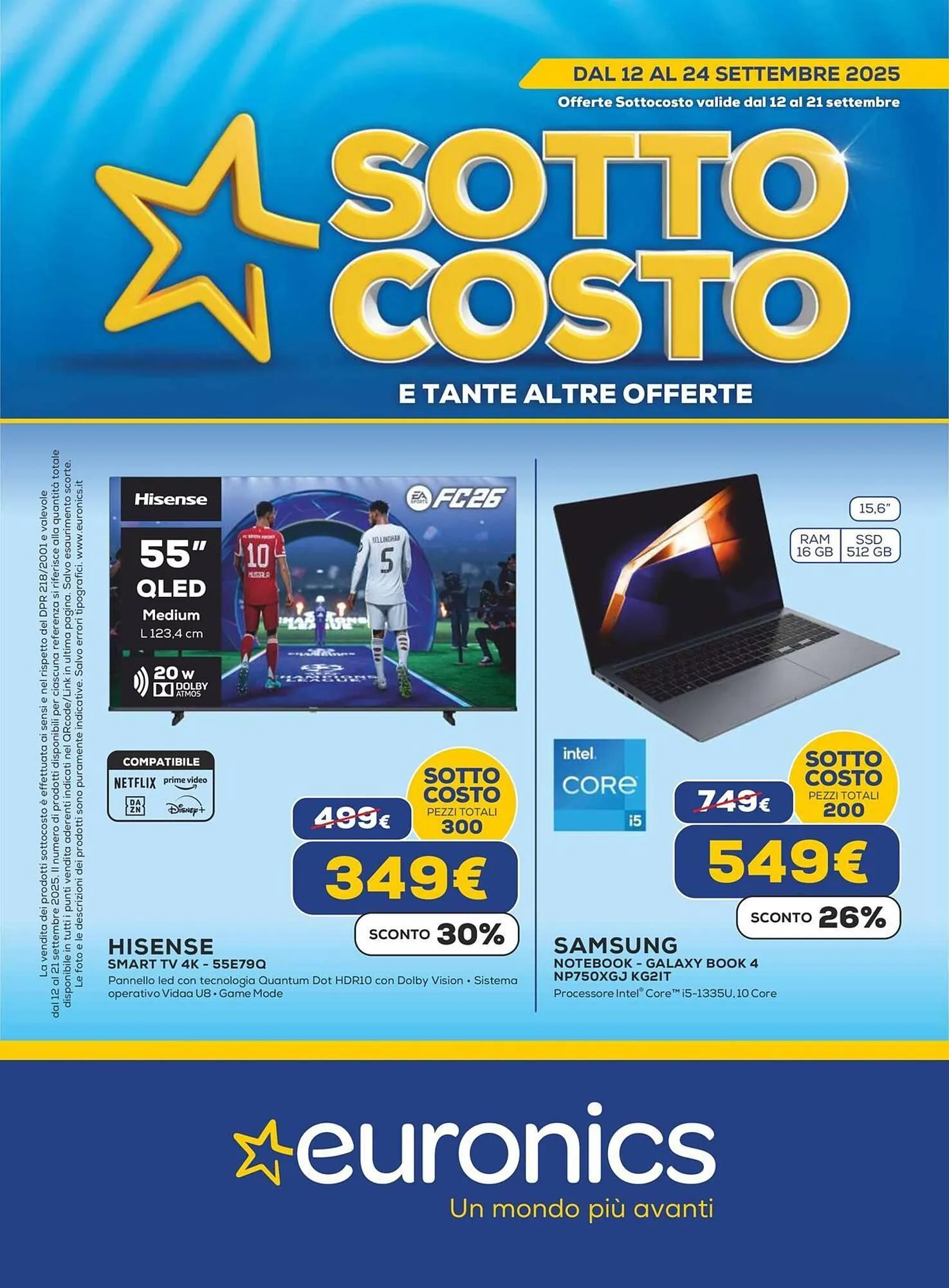 Volantino Euronics da 12 settembre a 24 settembre di 2025 - Pagina del volantino 1