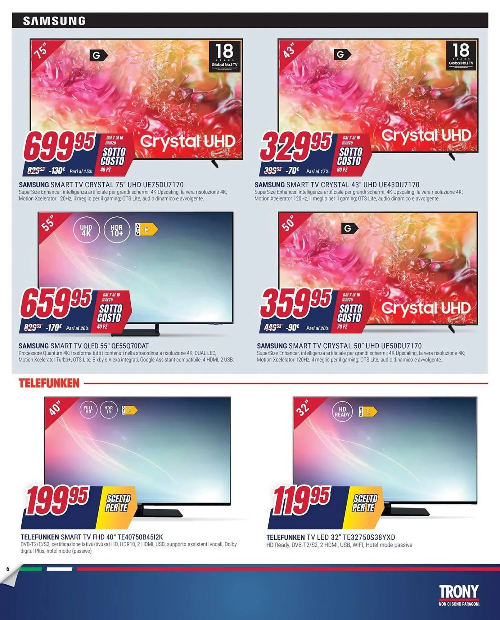 Volantino Trony da 7 marzo a 16 marzo di 2025 - Pagina del volantino 6