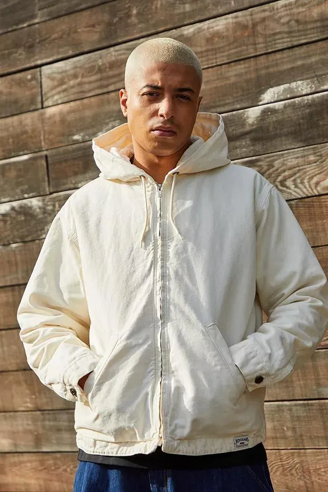 BDG Rex Ecru Canvas Felpa con cappuccio da skate