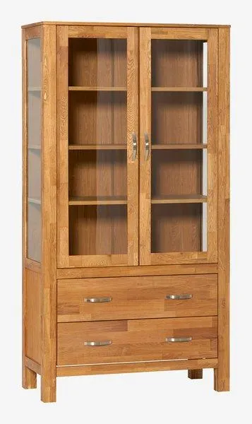 Vetrina HAGE 2 ante 2 cassetti rovere