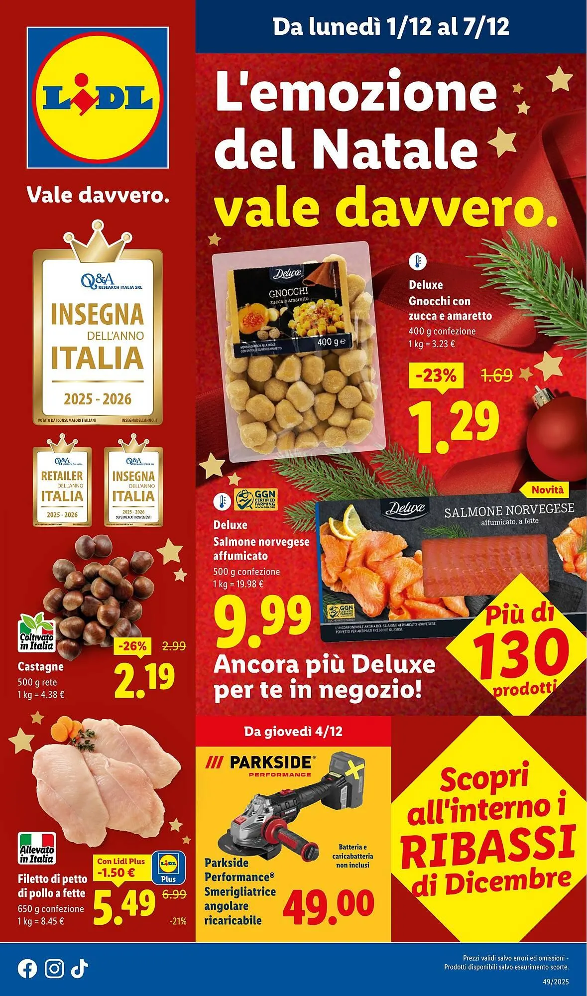 Volantino Lidl da 1 dicembre a 7 dicembre di 2025 - Pagina del volantino 1