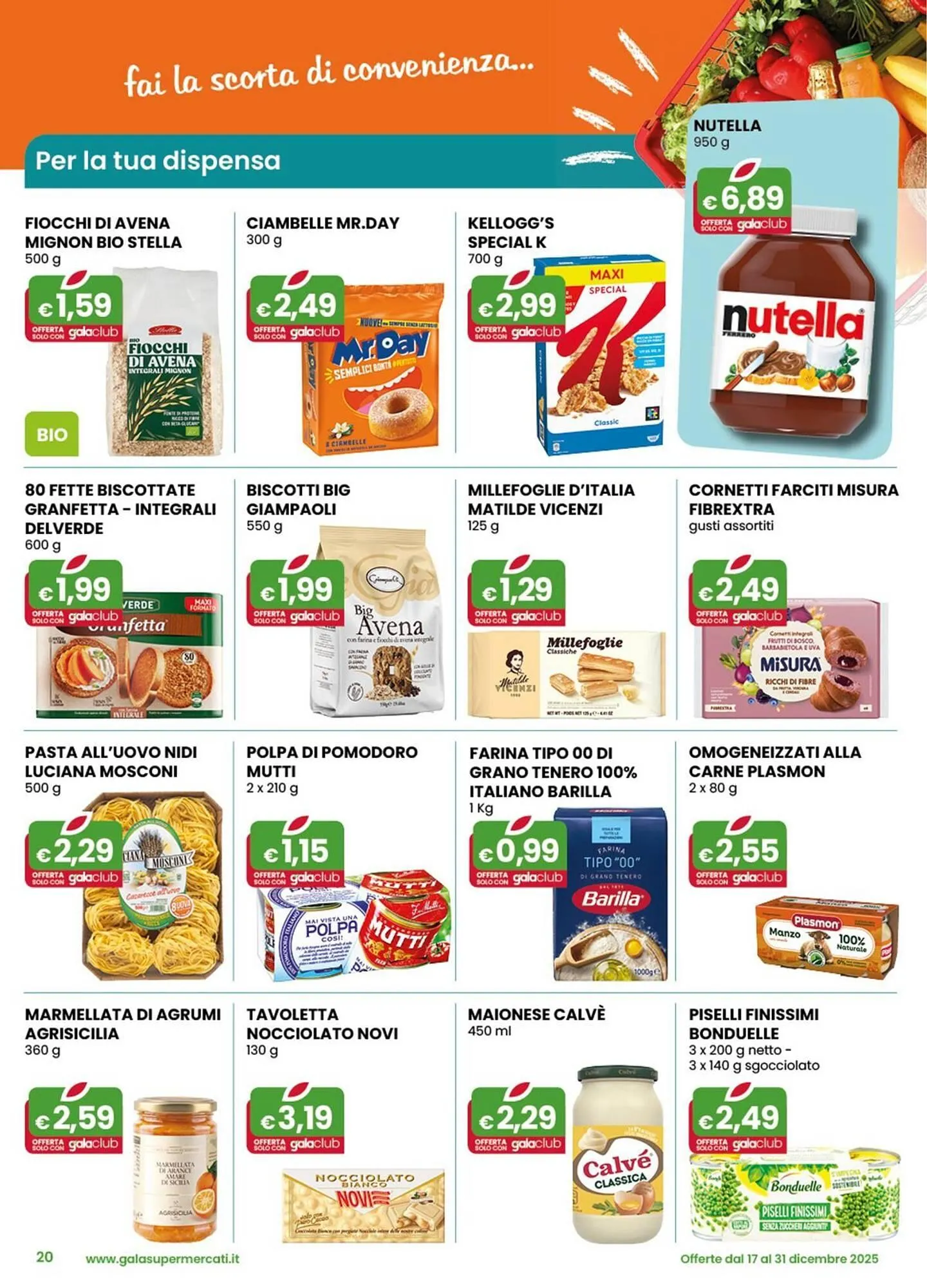 Volantino Gala Supermercati da 17 dicembre a 31 dicembre di 2025 - Pagina del volantino 20