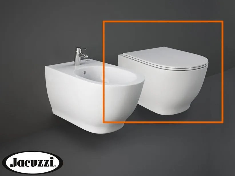 Wc Sospeso Jacuzzi® Glow cm 56X36 Rimless Fissaggi Nascosti