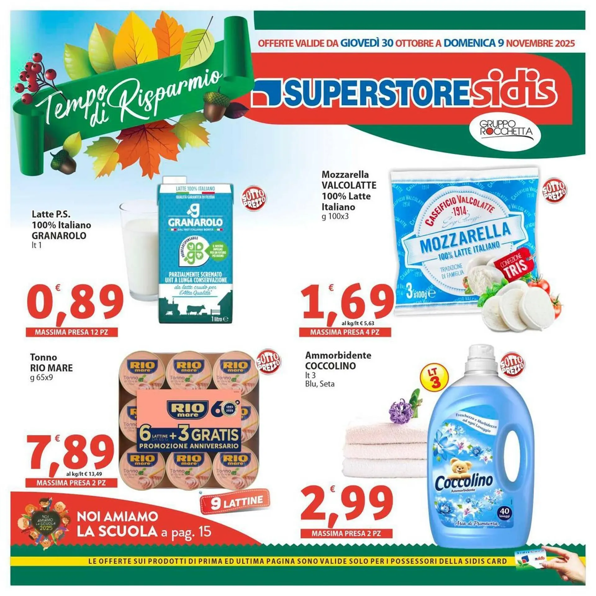 Volantino Sidis da 30 ottobre a 9 novembre di 2025 - Pagina del volantino 1