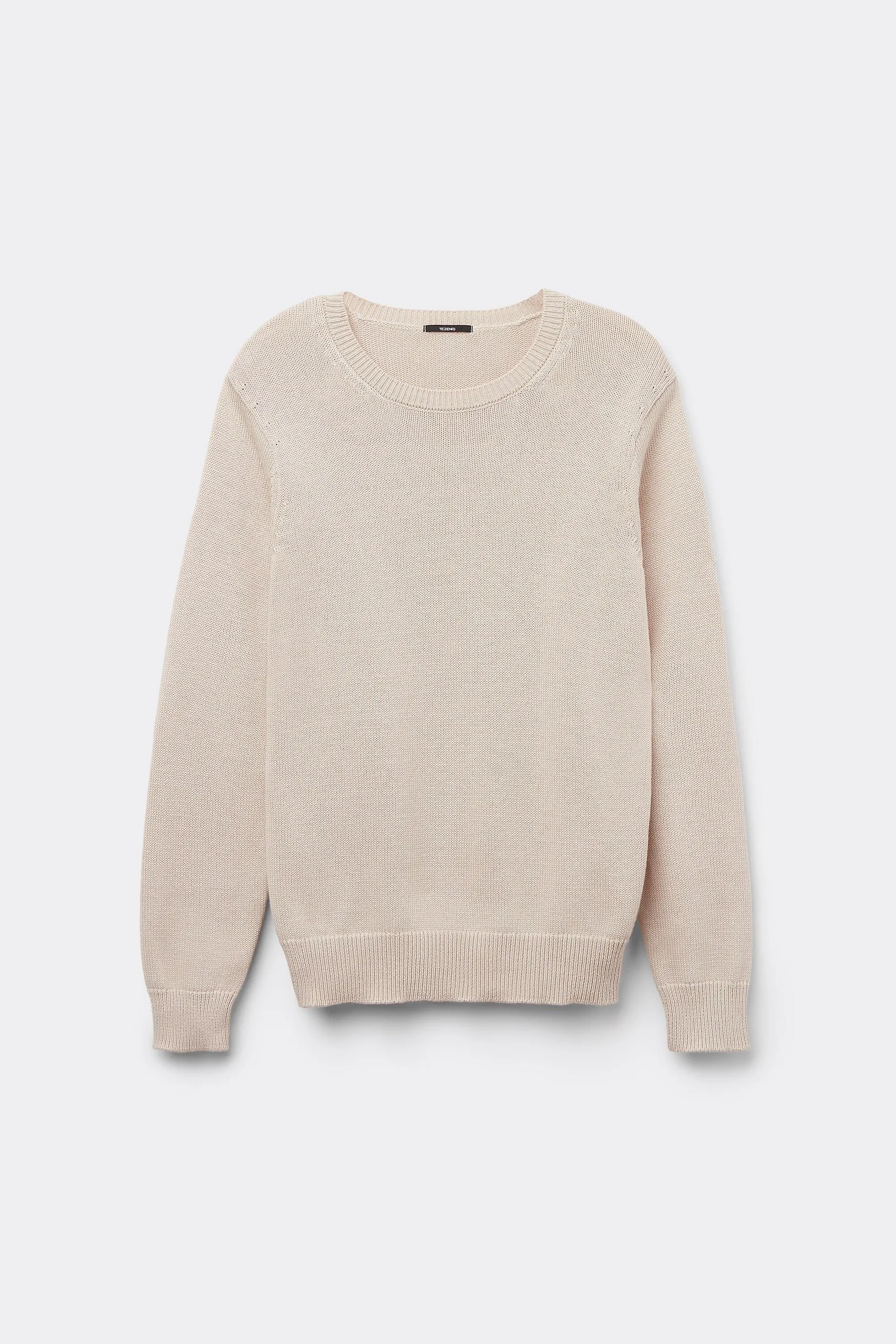 Maglioncino Manica Lunga Girocollo Basic in Cotone Calato