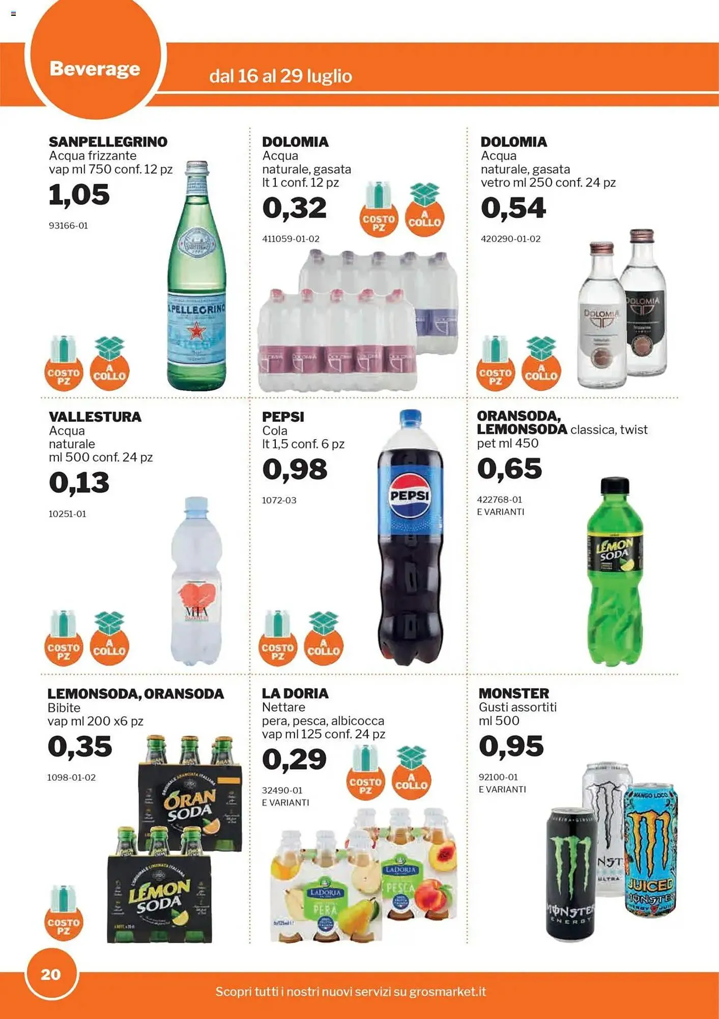 Volantino GrosMarket da 16 luglio a 29 luglio di 2025 - Pagina del volantino 20