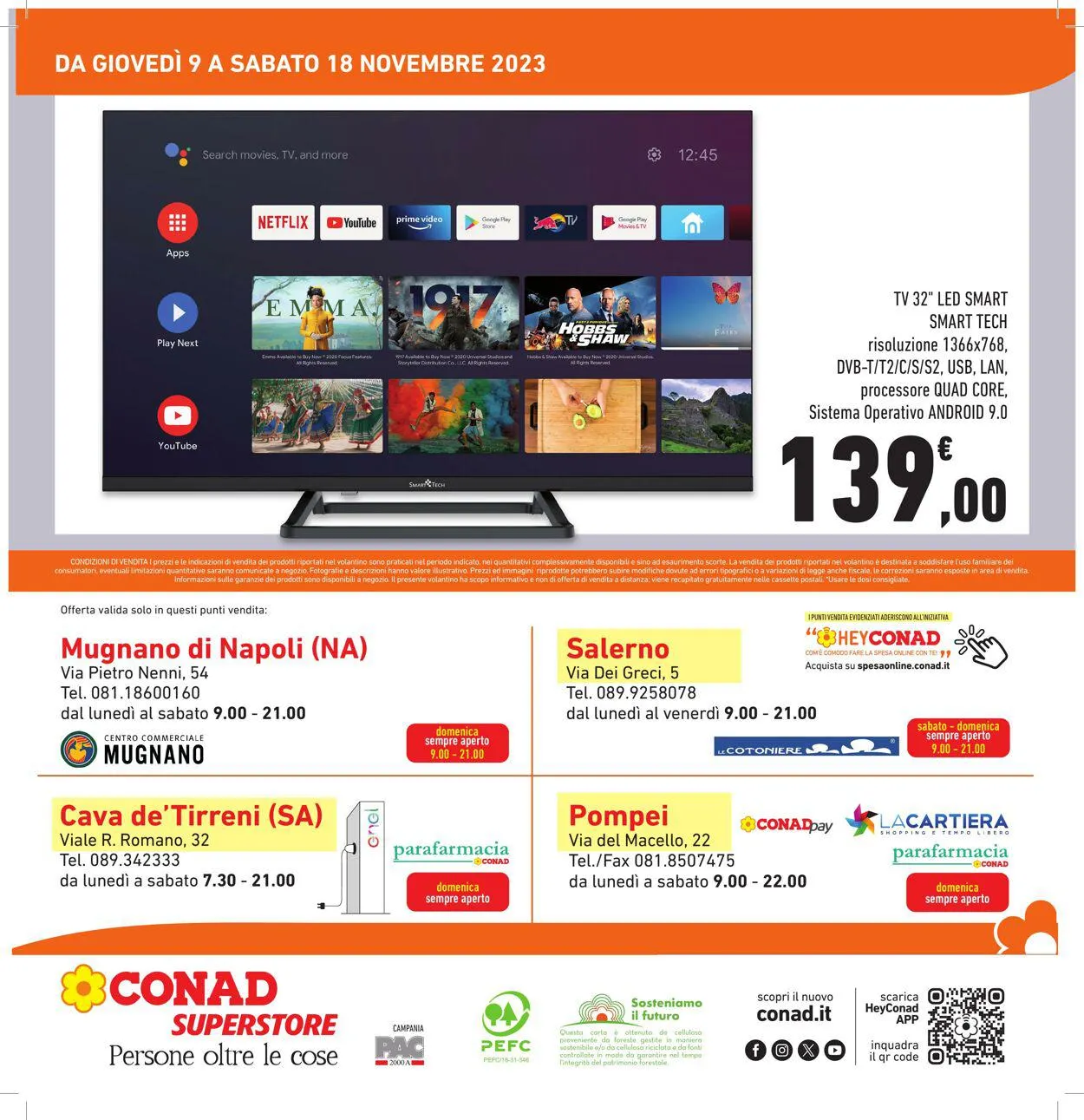 Conad - Superstore - Napoli Volantino attuale da 9 novembre a 18 novembre di 2023 - Pagina del volantino 4