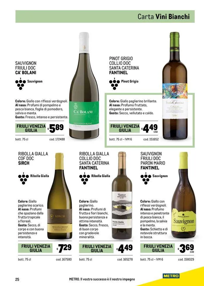 Carta vini autunno da 26 settembre a 23 ottobre di 2024 - Pagina del volantino 25