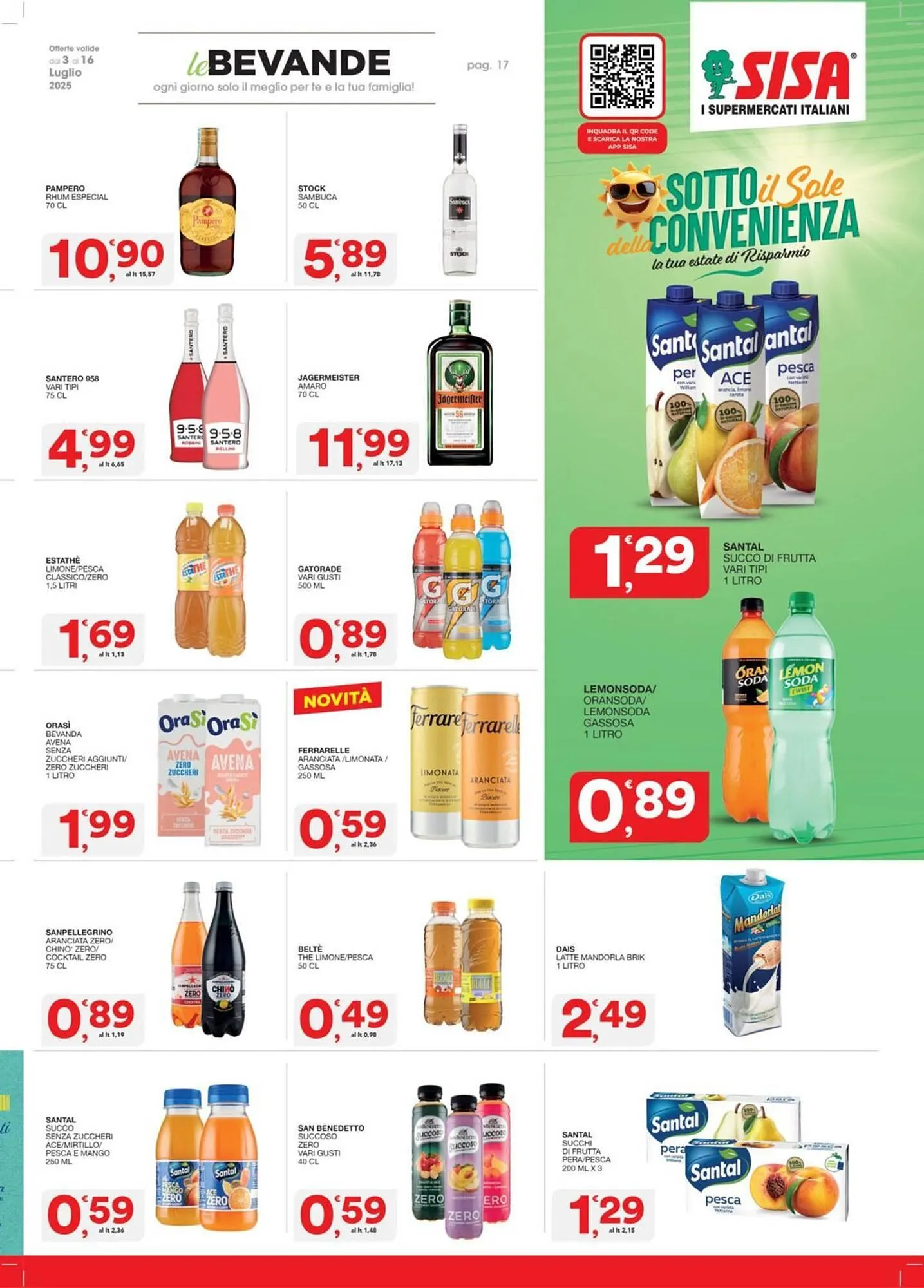 Volantino Sisa da 3 luglio a 16 luglio di 2025 - Pagina del volantino 17
