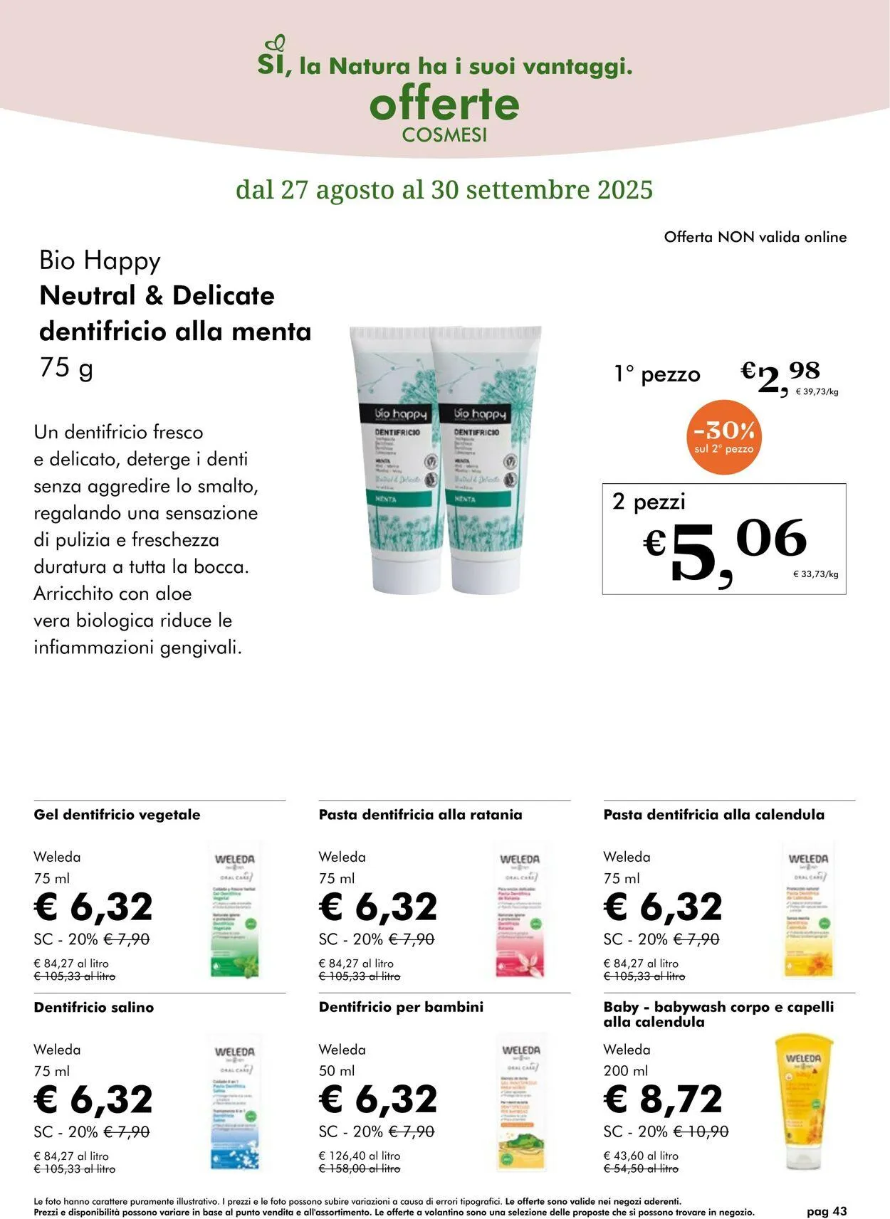 Natura Sì Volantino attuale da 28 agosto a 11 settembre di 2025 - Pagina del volantino 43