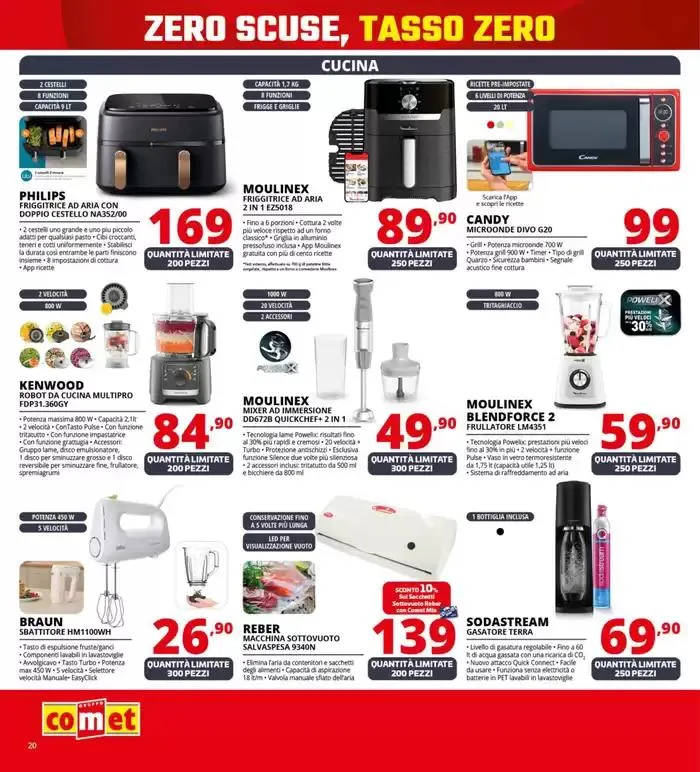 Zero scusa, tasso zero da Comet! da 3 aprile a 16 aprile di 2025 - Pagina del volantino 20