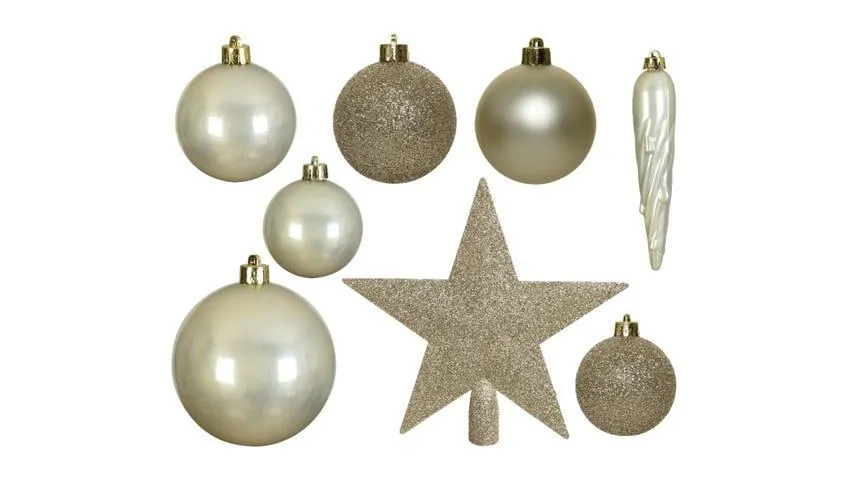 Pearl set 33 decorazioni natalizie perla