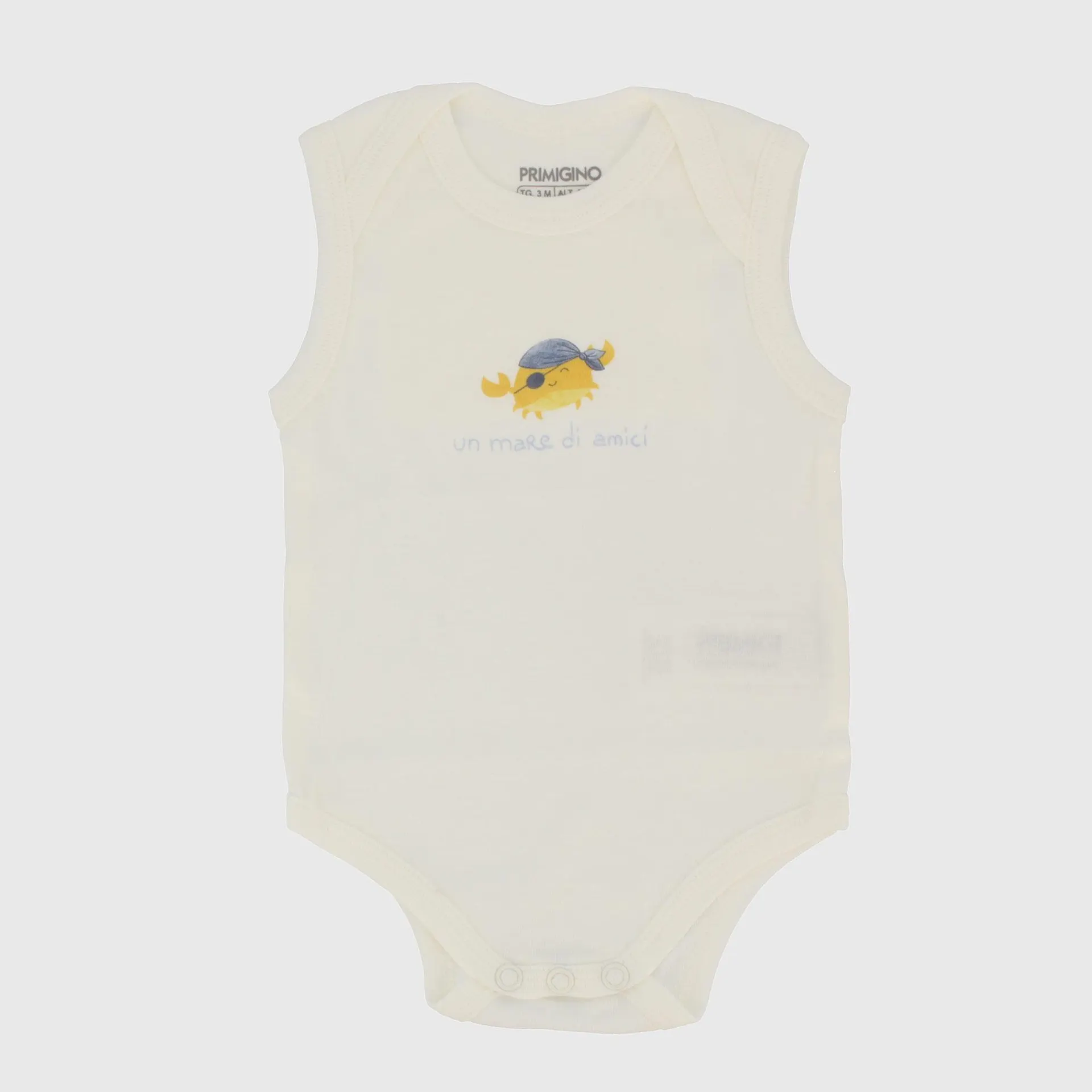 Body in costina da Neonato, BIANCO