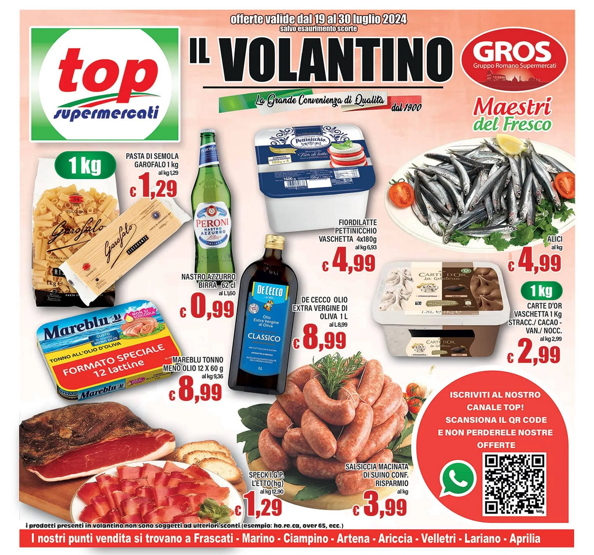 Volantino Top Supermercati da 19 luglio a 30 luglio di 2024 - Pagina del volantino 1