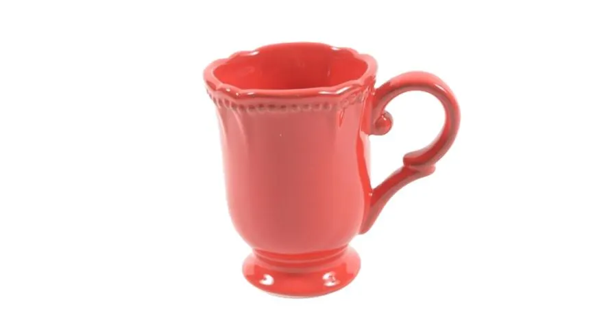 Romantica tazza rossa in ceramica
