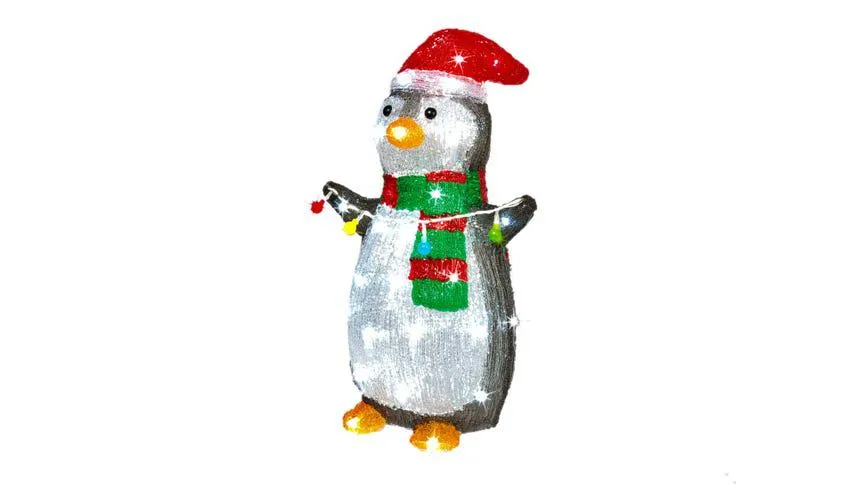 Pinguino LED da esterno decorazione natalizia
