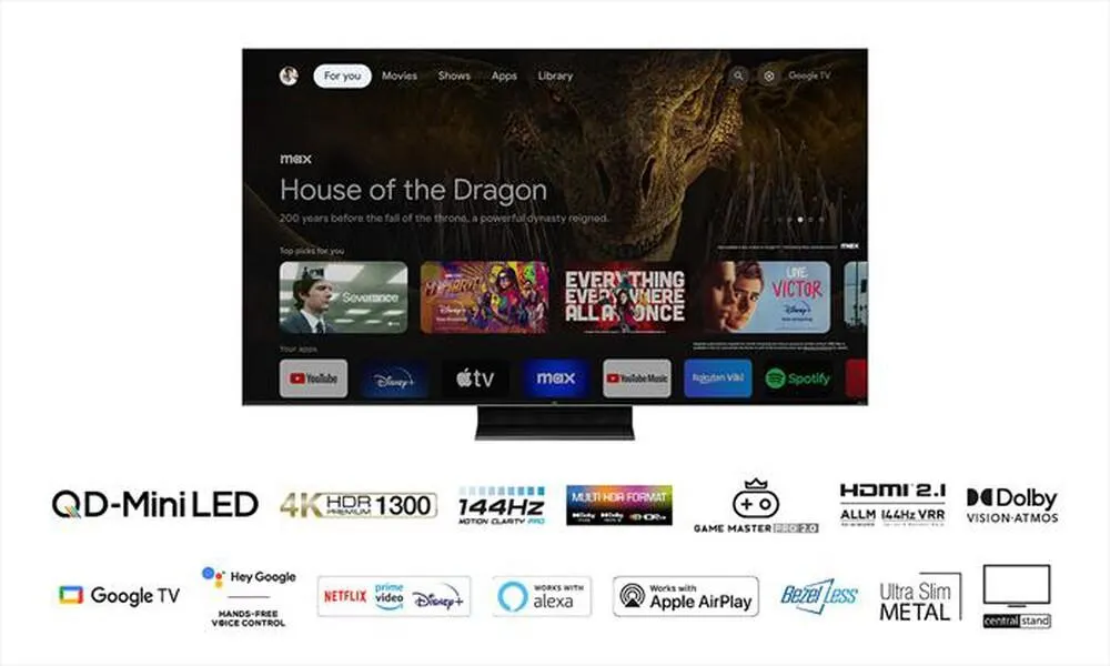 TCL - Smart TV LED UHD 4K 65" 65C805-Black