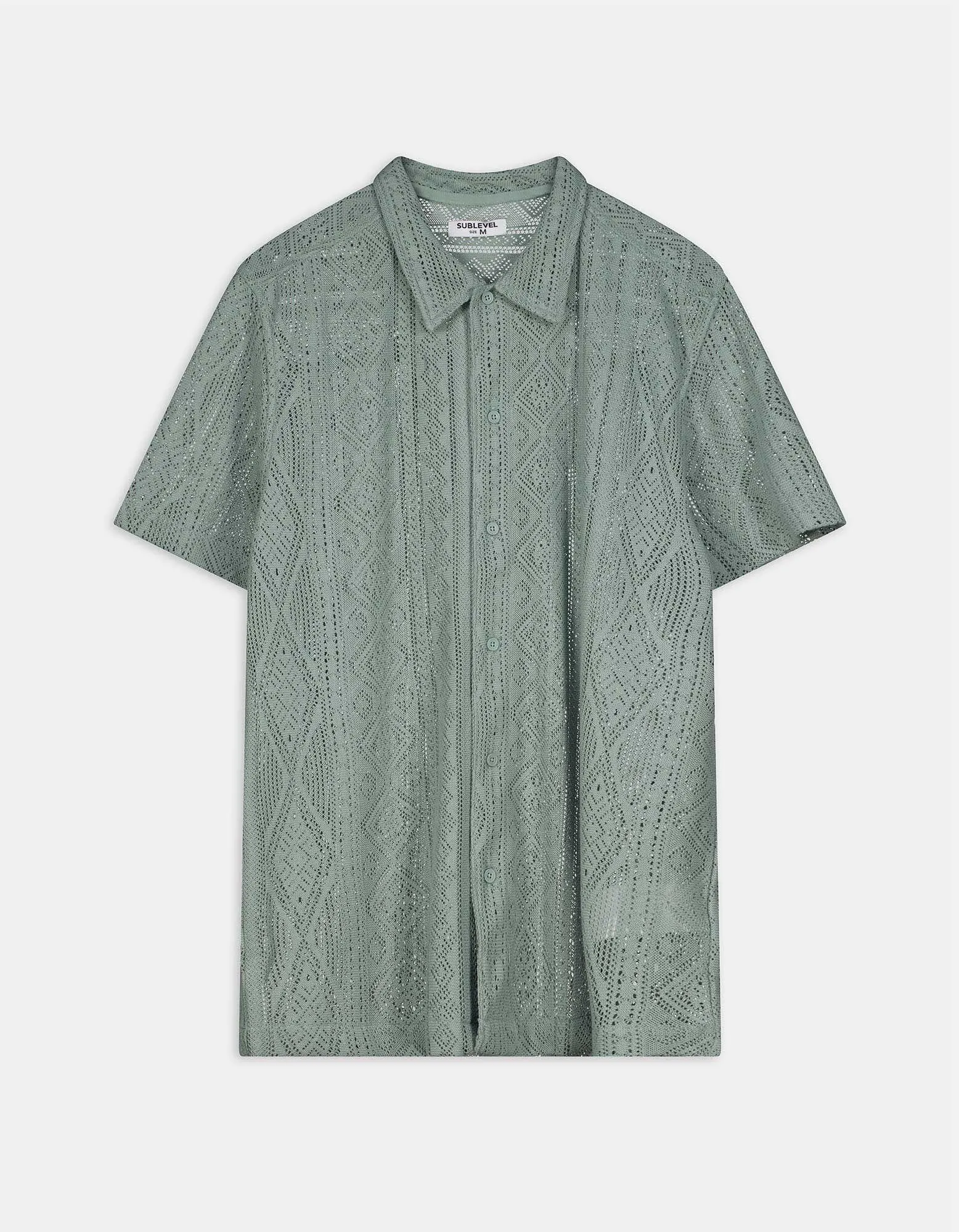 Camicia - Maglia traforata - verde chiaro