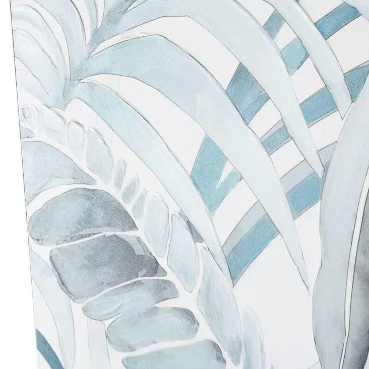 Tela dipinta azzurra, bianca e grigia 100x130 cm