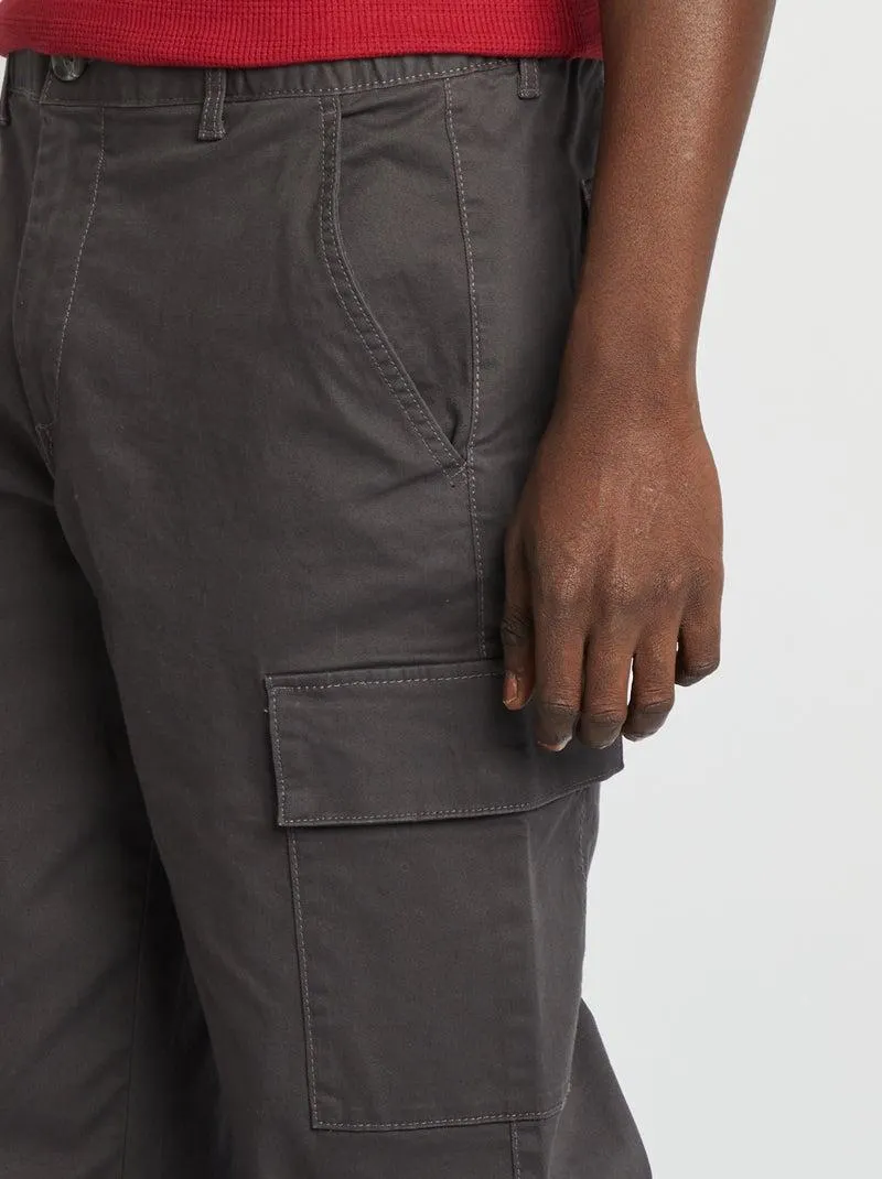 Pantaloni stretch multitasche - NERO