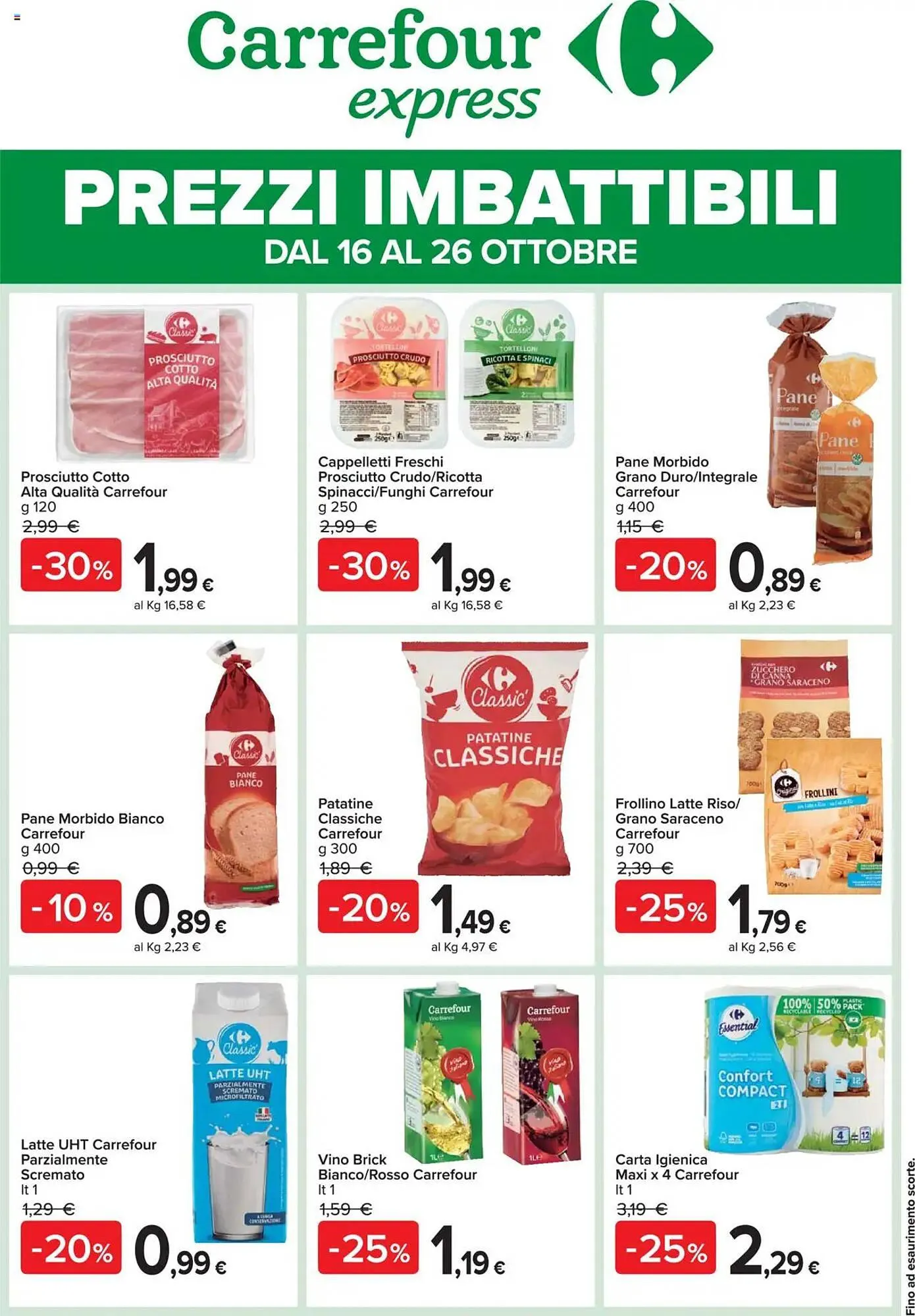 Volantino Carrefour Express da 16 ottobre a 26 ottobre di 2025 - Pagina del volantino 1