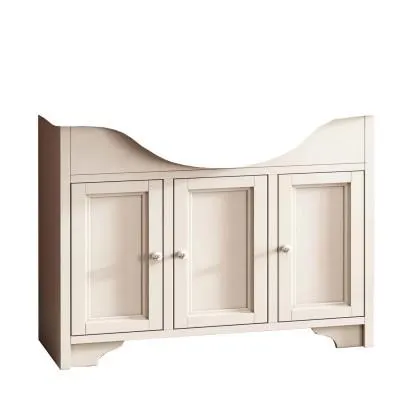 Mobile bagno base lavabo a terra 100x78x33 cm bianco crema